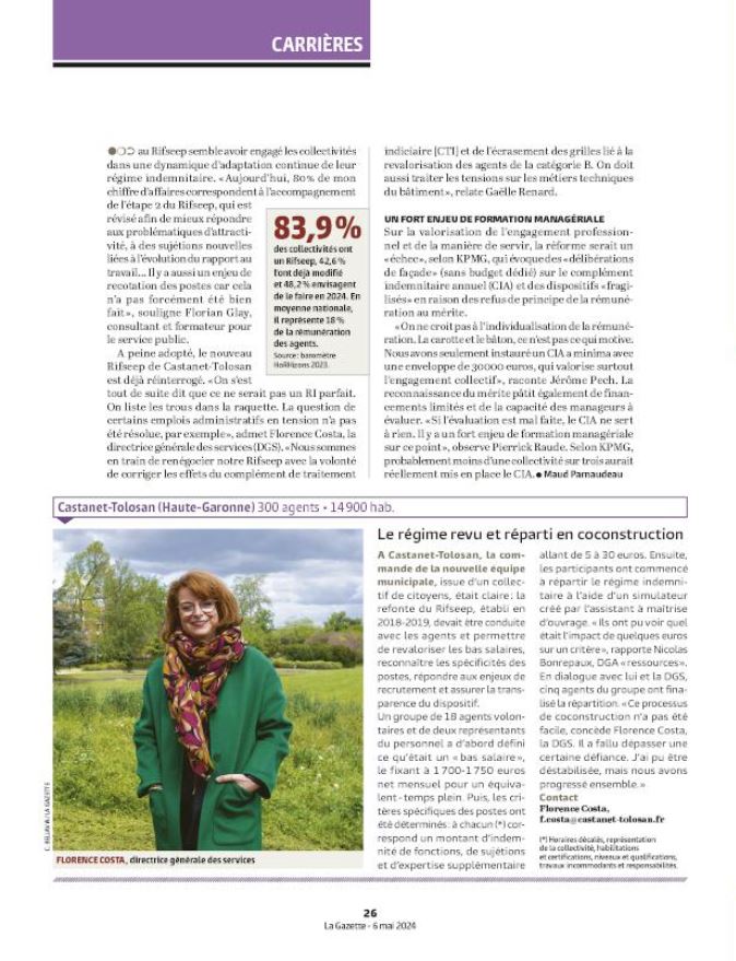 Coupure de presse La Gazette des communes